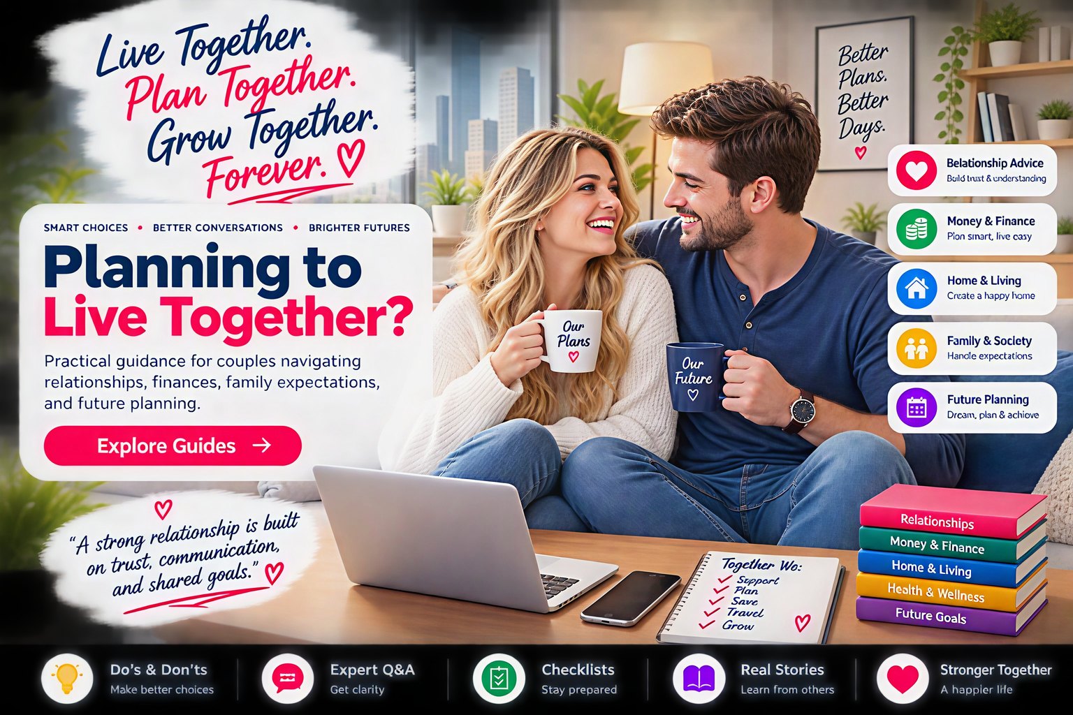 A couple in the USA planning their life together